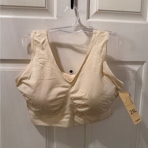 Cream Sleeveless Top